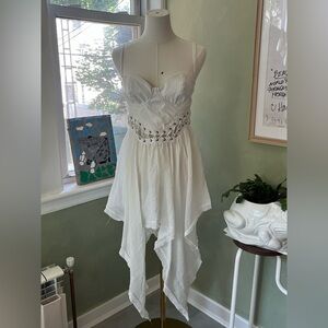 Darker Waves by Dolls Kill lace up corset dress